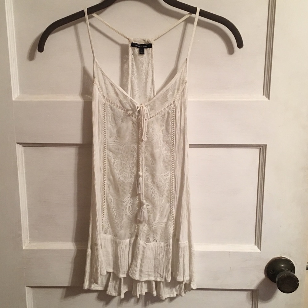 White Lace Tank Top